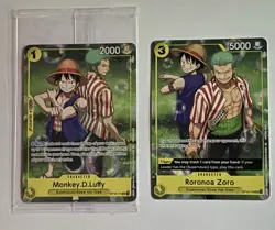 One Piece CCG Monkey.D.Luffy OP10-111 & Roronoa Zoro OP10-113 Promos NM - Image 1
