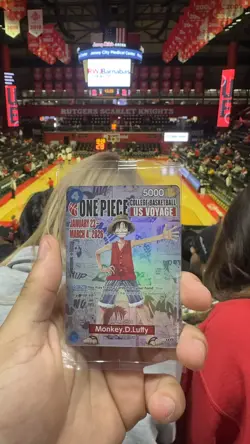 2 One Piece Monkey D. Luffy US Voyage College Basketball Promo Cards SEALED - Image 1