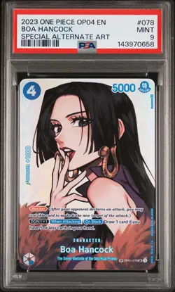 2023 ONE PIECE OP04-KINGDOMS OF INTRIGUE SPECIAL ALTERNATE ART BOA HANCOCK PSA 9 - Image 1