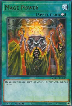 YUGIOH CARD MAGE POWER MAGO-EN139 1ST EDITION - Image 1