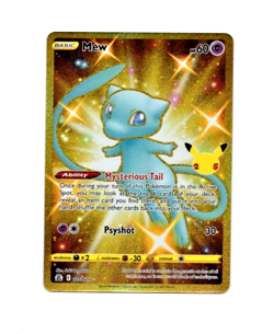 Pokemon Celebrations MEW Shiny Gold 025/025 Blue Mew Secret Rare Card MINT-NM - Image 1