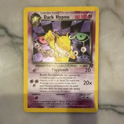 Pokemon Dark Hypno Team Rocket 9/82 Holo Rare Unlimited 60 HP Card TCG - Image 1