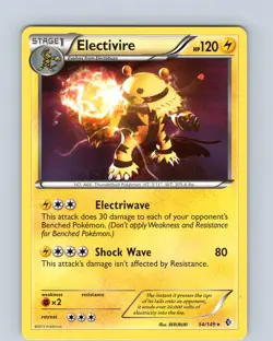 Pokemon TCG Electivire B&W Boundaries Crossed 54/149 Regular Rare Card LP-NM - Image 1