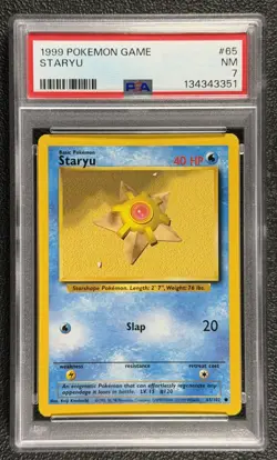 1999 Pokemon Game #65 Staryu 65/102 Base Set Series Common Pokemon Card - PSA 7 - Image 1