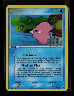 Luvdisc 7/100 Reverse Holo Rare Crystal Guardians Pokemon Card - Image 1