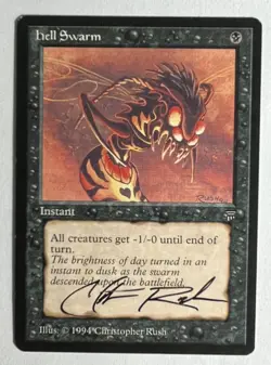 MTG Legends - Hell Swarm, Signed by Christopher Rush - Image 1