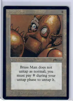 MTG Arabian Nights Brass Man Never Played - Image 1