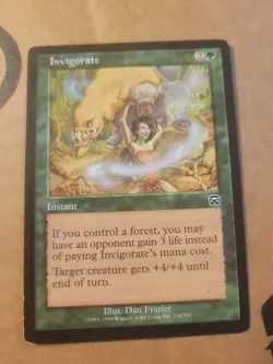 Mercadian Masques Invigorate MTG Magic the Gathering #254 Green PLAYED BULK DEAL - Image 1