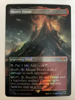 MTG- LOTR-Lord of the Rings - Mount Doom - Borderless Surge Foil 0754 - Magic - Image 1