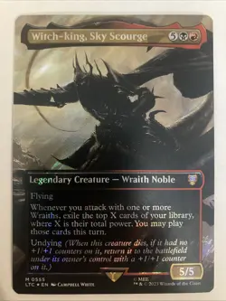 MTG Witch-king, Sky Scourge - Borderless Surge Foil - Lord of the Rings 0555 - Image 1