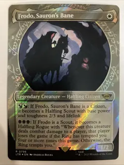 Frodo, Saurons Bane Ring Showcase Surge 0796 FOIL LOTR Tales of Middleearth NM - Image 1