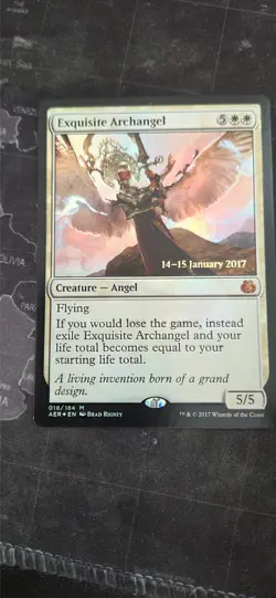MtG Exquisite Archangel Foil Prerelease Promo - Image 1