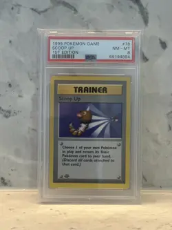1999 Pokemon Base Set 1st Edition Scoop Up #78 PSA 8 - Image 1