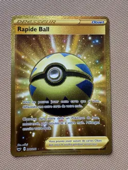 🇫🇷 RAPIDE BALL V full art gold 216/202 epee & bouclier EB1 neuf fr Pokemon - Image 1