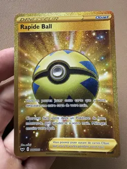 🇫🇷 RAPIDE BALL V full art gold 216/202 epee & bouclier EB1 neuf fr Pokemon - Image 3