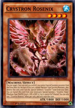 Crystron Rosenix #INOV-EN020 Yugioh 1st Edition Lightly played - Image 1