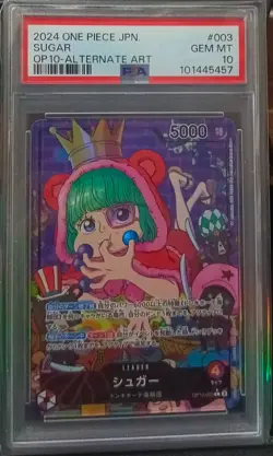 One Piece TCG SUGAR Alt Art PSA 10 Japan Version OP10-003 - Image 1