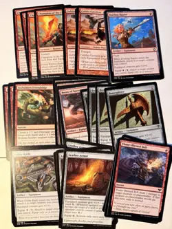 Pauper Equipment Deck Mono Red 60 Card Legal Deck Turn 3 Kill MTG Magic - Image 1