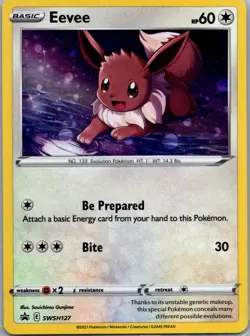 Eevee Promo SWSH: Sword & Shield Promo Cards SWSH127 NM Pokemon TCG - Image 1
