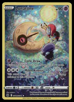 Pokemon Cards Lunatone GG11/GG70 Crown Zenith Galarian Gallery Holo NM *5 - Image 1