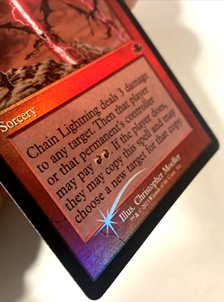 MTG Chain Lightning RETRO FRAME FOIL Dominaria Remastered 316 NM - Image 2