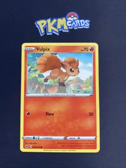 Pokemon TCG Vulpix Sword & Shield Base Set 022/202 Regular MP. - Image 1