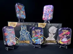 Pokemon Mega Evolution Elite Trainer Box’s w/ Case & Mini Tin Complete Set - Image 1
