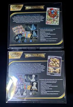 Pokemon Mega Evolution Elite Trainer Box’s w/ Case & Mini Tin Complete Set - Image 4