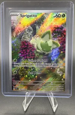 Pokemon TCG Sprigatito Illustration Rare Scarlet & Violet Paldea Evolved - Image 1