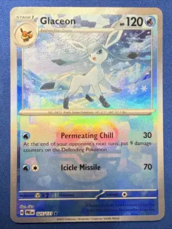 Pokemon TCG Glaceon Masterball Holo SV Prismatic Evolutions 025/131 LP - Image 2