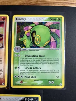 Pokemon TCG Legend Maker 5 Card Lot Holo Cradily Trapinch Lanturn Shiftry Weepin - Image 2