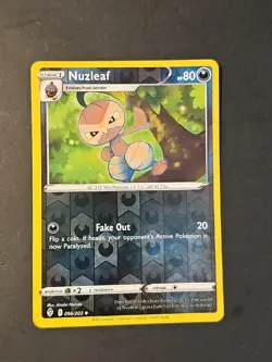 Pokemon TCG Nuzleaf Evolving Skies 096/203 Reverse Holo Uncommon LP - Image 1