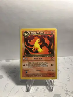 Dark Rapidash 44/82 Team Rocket 1st Edition Pokemon DMG - Image 2