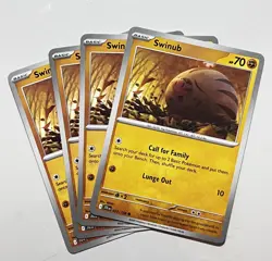 Swinub 077/159 x4 4x Pokemon Journey Together 2025 Playset - Image 1