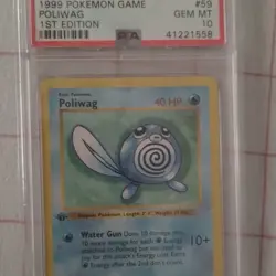 Poliwag Base Set Shadowless 59/102 1st Edition PSA 10 Pokemon - Image 2
