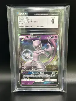 2017 Pokemon Mewtwo GX 39/73 Shining Legends Holo CGC 9 - Image 1