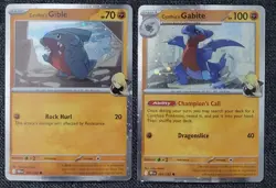 Cynthia's Gible & Gabite W/ SWIRL Cosmos Holo Promo Destined Rivals Pokemon TCG - Image 1