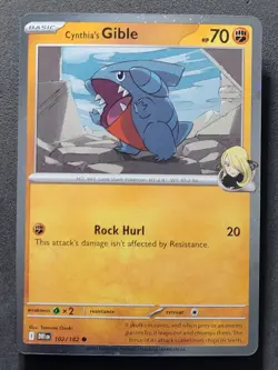 Cynthia's Gible & Gabite W/ SWIRL Cosmos Holo Promo Destined Rivals Pokemon TCG - Image 3