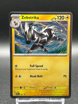 Pokemon TCG Zebstrika SVP 201 Cosmos Holo Black Star Promo - Destined Rivals - Image 1