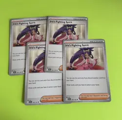 4x Iris's Fighting Spirit 149/159 x4 - NM Journey Together Pokemon Playset - Image 1