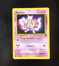 Pokemon TCG Mewtwo #3 Black Star Promo the First Movie 1998 - Image 1