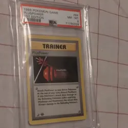 PlusPower Base Set Shadowless 1st Edition 084/102 PSA 8 Pokemon - Image 1