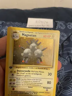 Pokemon TCG Magneton 1st edition #9 Base Set GERMAN;FREE SHIPPING!!! - Image 3