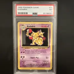 1999 Pokemon Game Base Set #32 Kadabra PSA 7 Near Mint - Image 1