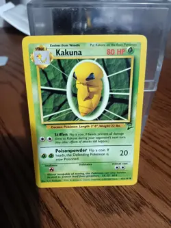 KAKUNA 47/130 BASE SET 2 2000 WOTC POKEMON UNLIMITED NM Vintage Pokemon - Image 1