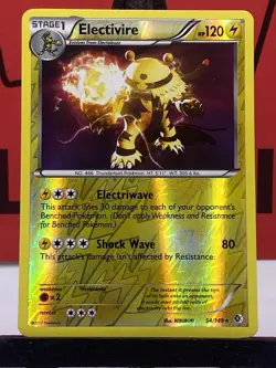 Electivire 54/149 Boundaries Crossed Pokemon TCG Reverse Holo Rare 2012 LP - Image 3