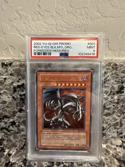 PSA 9 - Yu-Gi-Oh Card - FMR-001 - RED-EYES BLACK METAL DRAGON (secret rare) MINT - Image 1