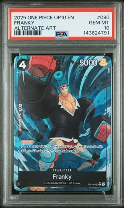 Franky #090 2025 One Piece Op10-Royal Blood PSA 10 Alternate Art - Image 1