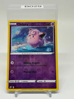 Clefairy 074/192 Reverse Holo Rebel Clash Pokemon Card NM - Image 1