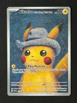 Pokemon Cards Pikachu with Grey Felt Hat 085 Scarlet & Violet Promo - Image 1